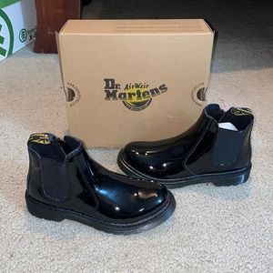 Dr Martin Black Patent Boots